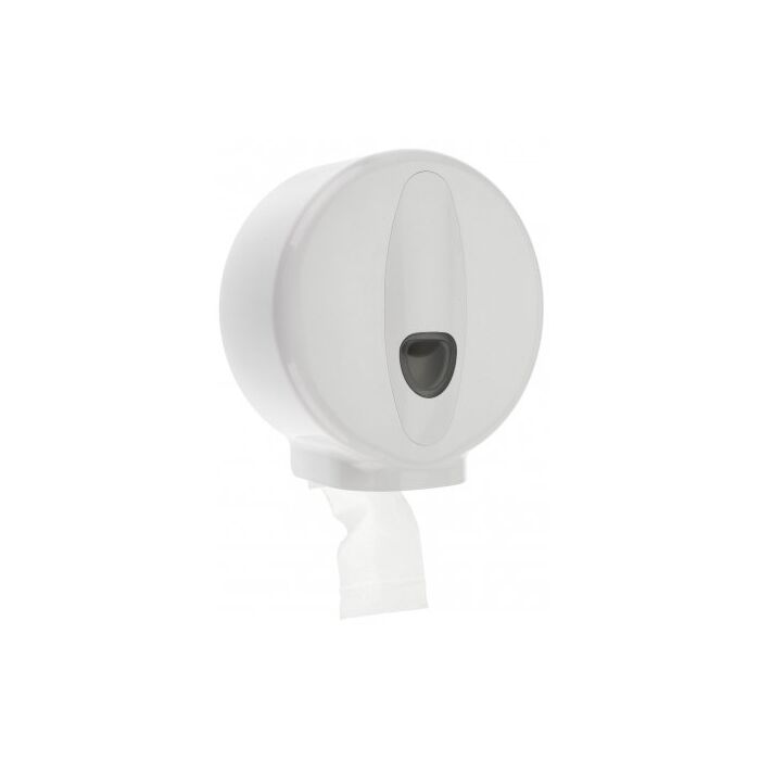 Toiletpapierdispenser PlastiQline 2020, Jumboroldispenser mini kunststof wit, ABS kunststof