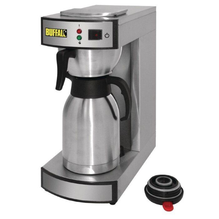 Koffiezetapparaat Buffalo, 100kop/uur, RVS, 1.9L, 20(b)x46(h)x36(d), 230V/2100W