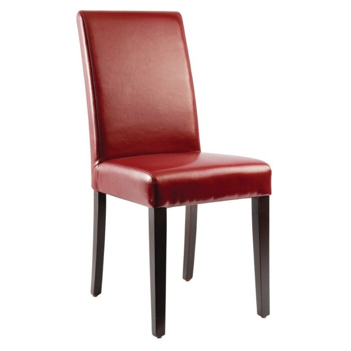 Kunstlederen stoelen Bolero, rood, 2 stuks