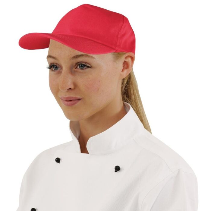 Whites Chefs Clothing Baseball Cap rood