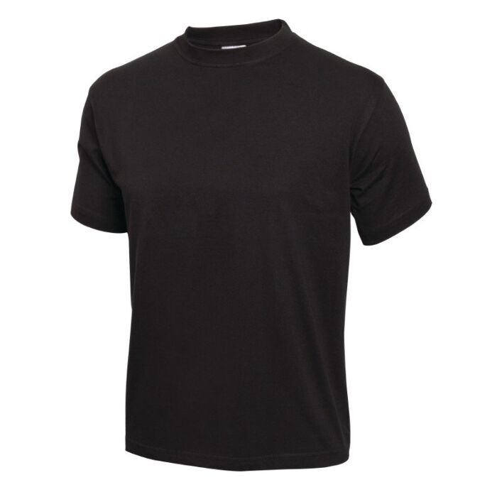 T-shirt zwart unisex, maat L t/m XL