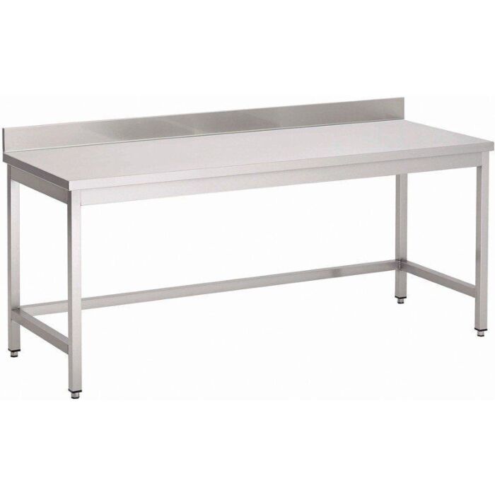 RVS Werktafel Gastro M, achteropstand, 120(b)x70(d)x85(h)cm