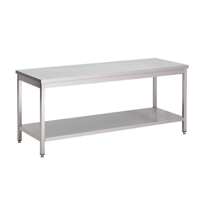 RVS Werktafel Gastro M, onderblad, 140(b)x70(d)x85(h)cm