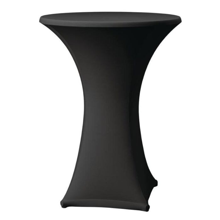 Tafelrok HVS-select, zwart, voor tafelbladen van ø85cm en max hoogte 115cm