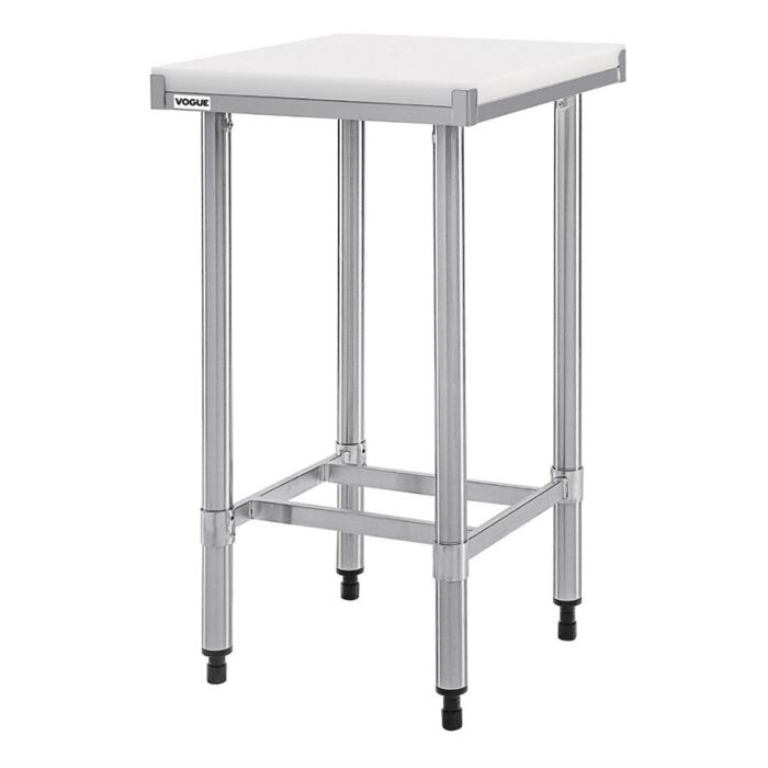 RVS Werktafel Vogue, HDPE snijblad, 50(b)x50(d)x90(h)cm