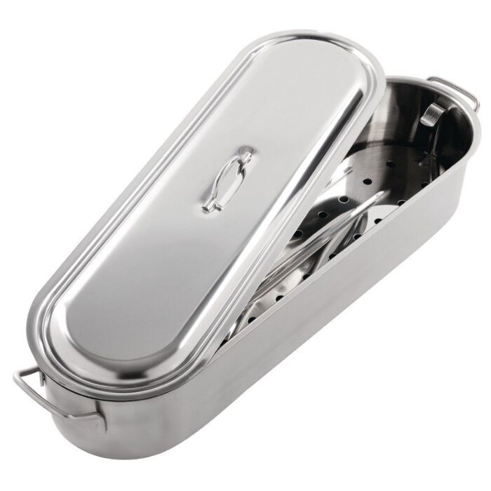 Vispan Vogue, RVS  met inzet, 10(h)x50(b)x15,5(d)cm