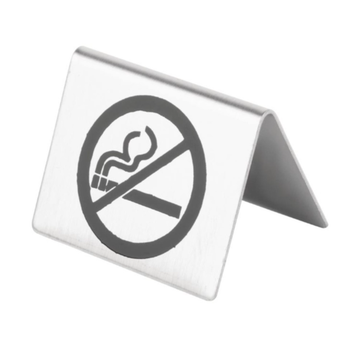 Tafelbordje Olympia, verboden te roken RVS