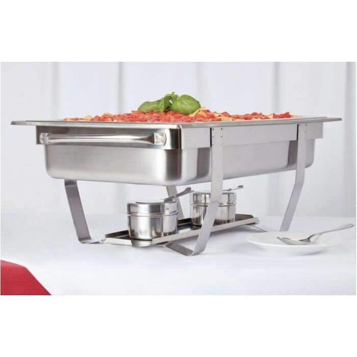 Chafing Dish Olympia, RVS, 1/1GN, 9L, 33.2(b)x27(h)x59(d)cm, Compleet