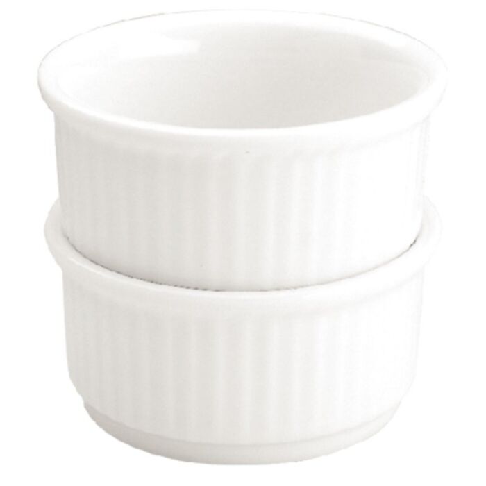 Olympia Whiteware stapelbare ramekins 8cm (Box 12)