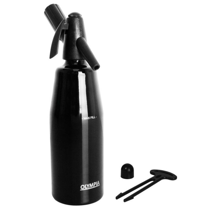 Olympia soda siphon zwart 1ltr