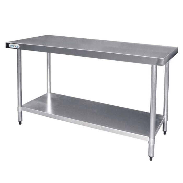 RVS Werktafel Vogue, onderblad, 150(b)x60(d)x90(h)cm