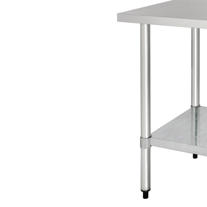 RVS Werktafel Vogue, onderblad, achteropstand, 60(b)x60(d)x90(h)cm