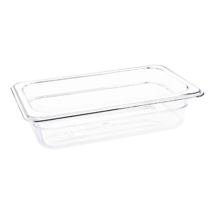 Gastronormbak Vogue, polycarbonaat, transparant, GN1/4, 65mm diep