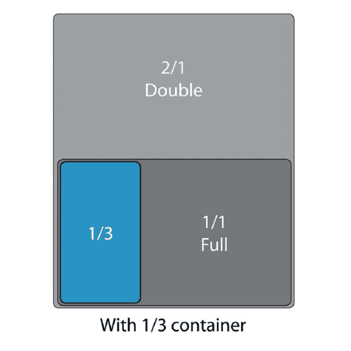Deksel zwart GN1/3 Vogue, polycarbonaat 