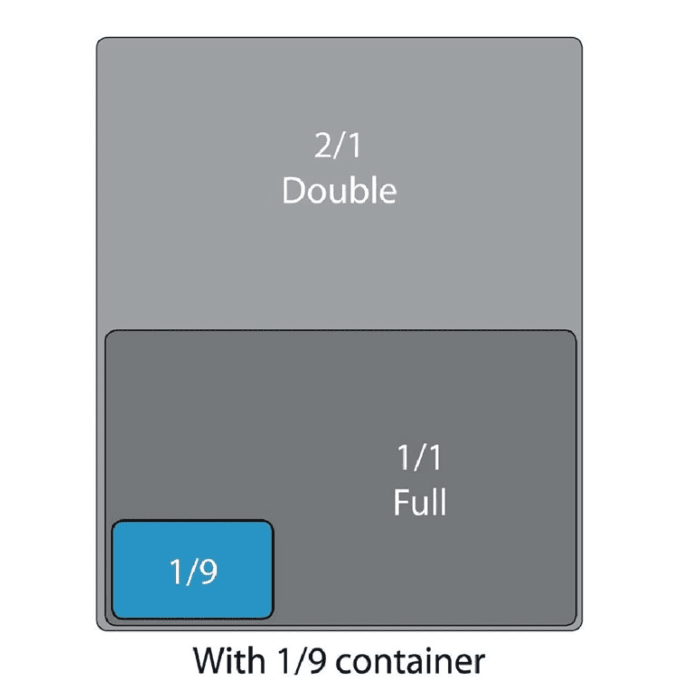 Deksel zwart GN1/9 Vogue, polycarbonaat 