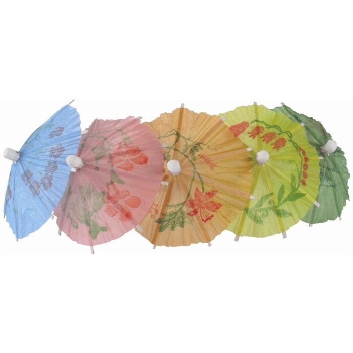 Parasols Beaumont, kleuren assorti, 17cm (box 144)