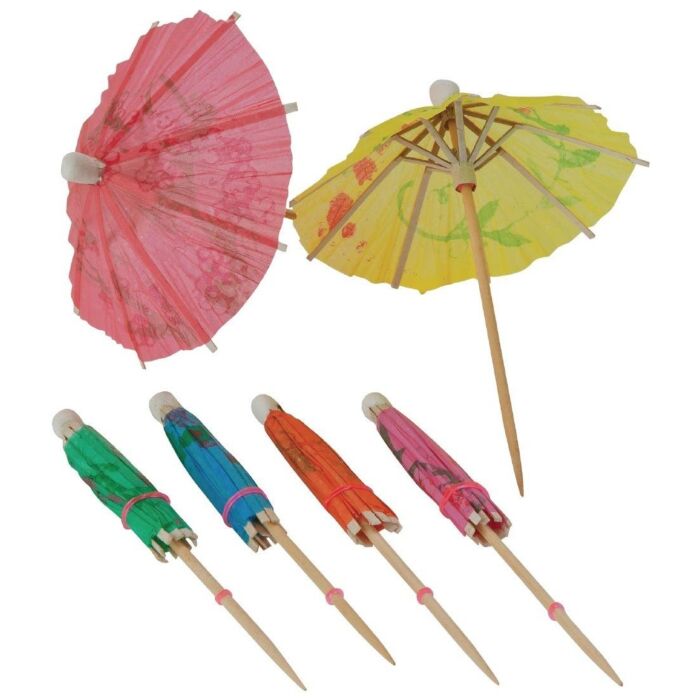 Parasols Beaumont, kleuren assorti, 17cm (box 144)