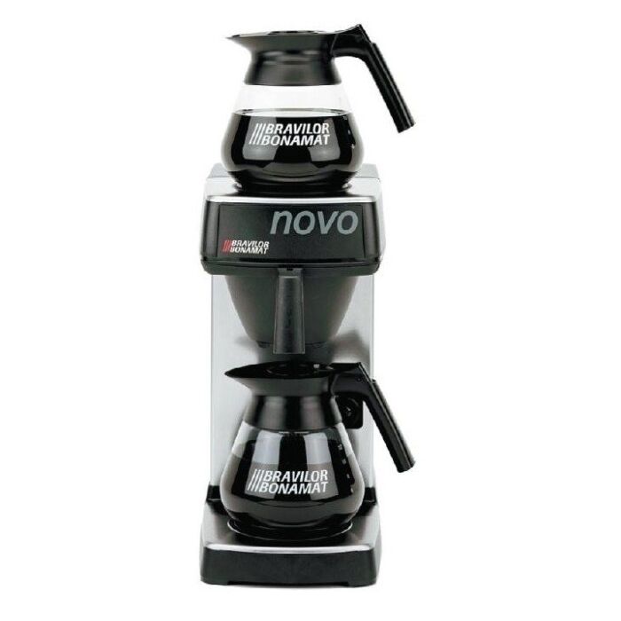 Koffiezetapparaat Bravilor, 144kop/uur, inc 1 kan, 2x1.7L, 21(b)x43(h)x34(d), 230V/2100W