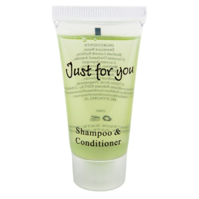 Just for you shampoo/conditioner, 20cl (Box 100)