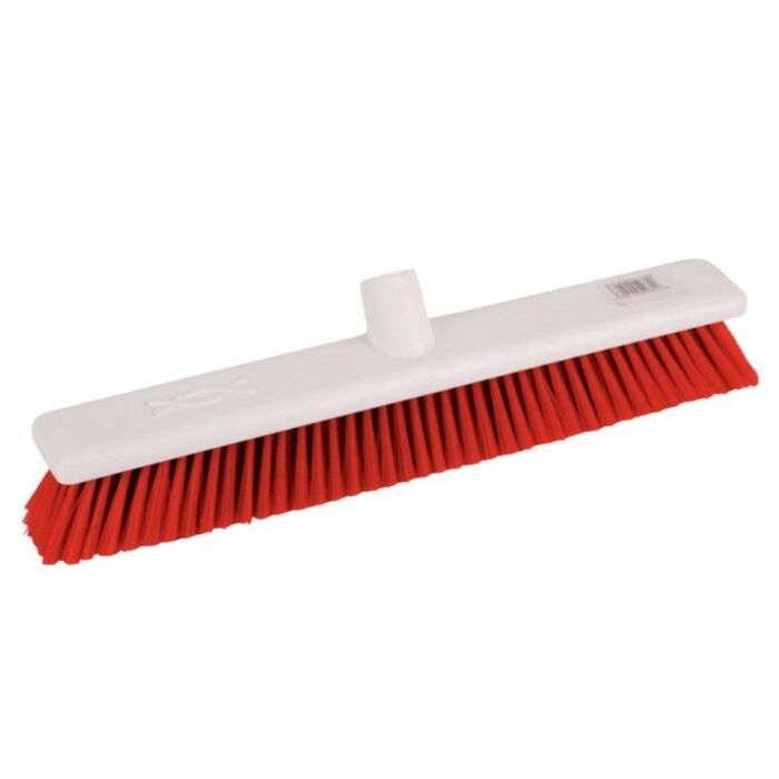 Bezem rood Jantex, zacht, hygiënisch, 45cm, voor steel: DN819