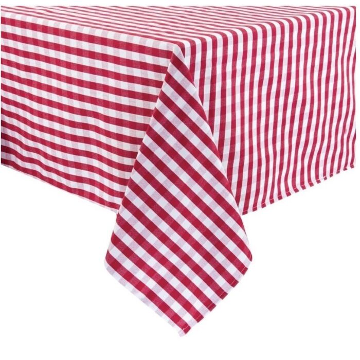 Mitre Comfort Gingham tafelkleed rood-wit 89 x 89cm