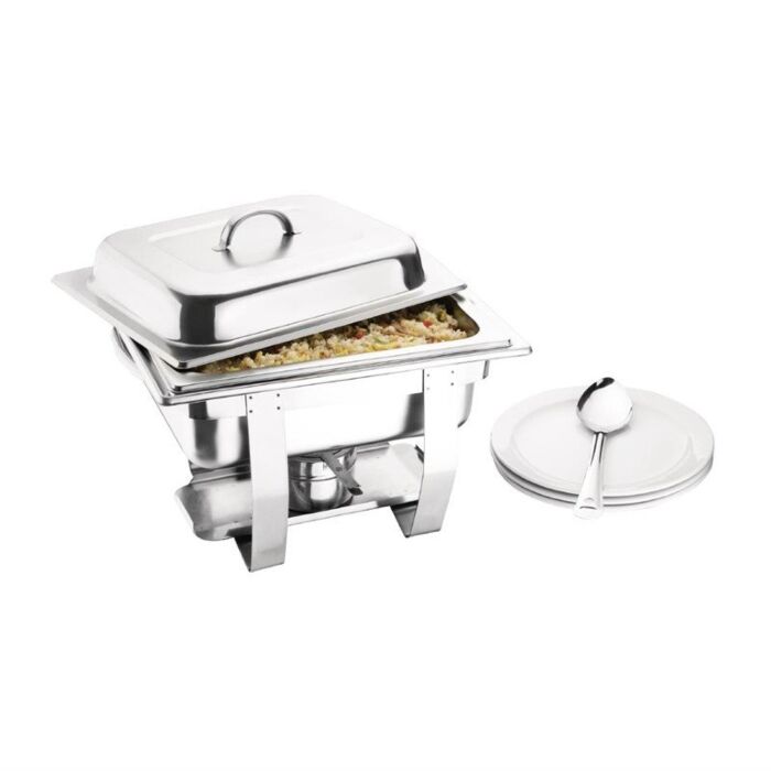 Chafing Dish Milan, RVS, 1/2 GN, 3,7L, 36,5(h)x30(h)x30(d)cm, compleet