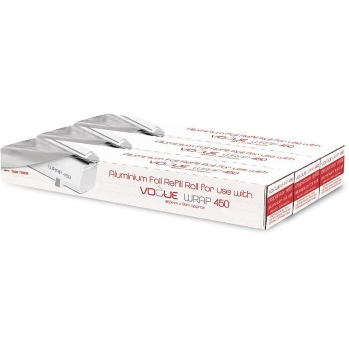 Aluminiumfolie navulling voor Vogue Wrap450 dispenser, 48,8cm(h) x 21,1cm(b) x 6,5cm