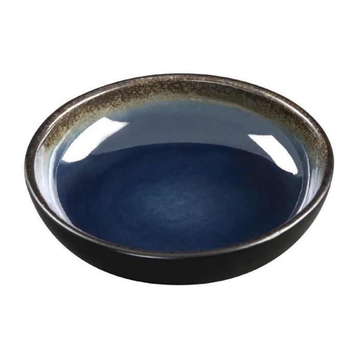 Olympia Nomi ronde tapasdipschaaltjes blauw-zwart 9,5cm