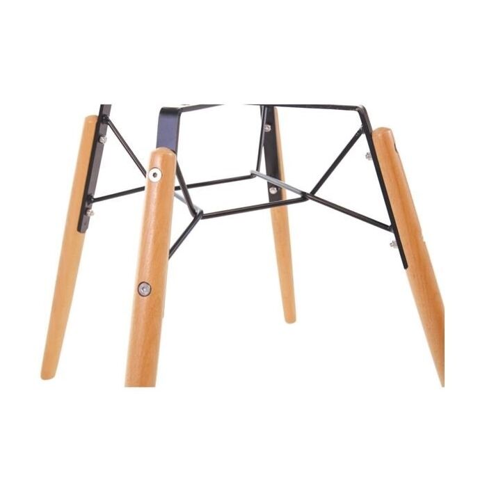 Bolero polypropyleen stoelen met houten poten grijs