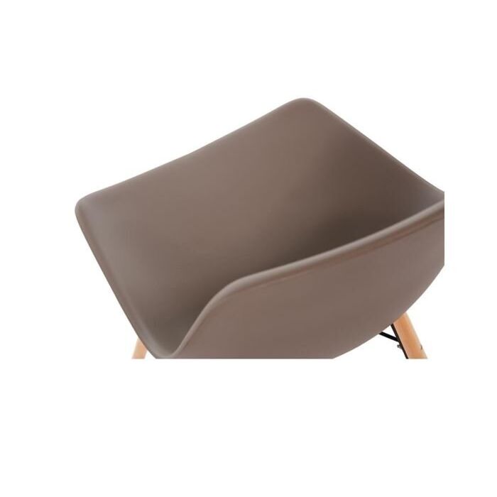 Bolero polypropyleen stoelen met houten poten bruin