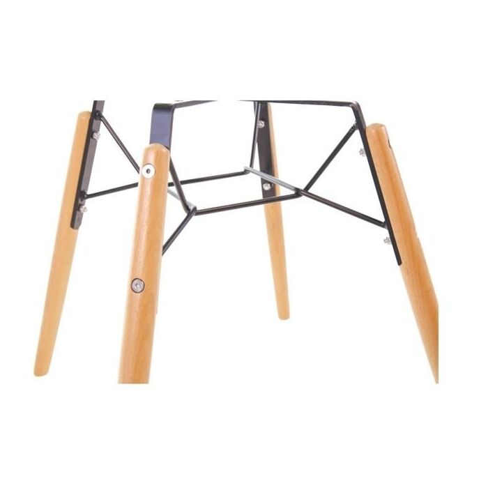 Bolero polypropyleen stoelen met houten poten bruin