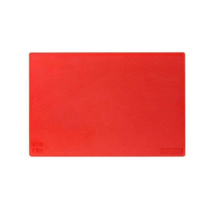 Hygiplas antibacteriële LDPE snijplank rood 450x300x10mm
