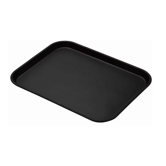 Cambro Treadlite rechthoekig antislip glasvezel dienblad zwart 45,7x35,5cm