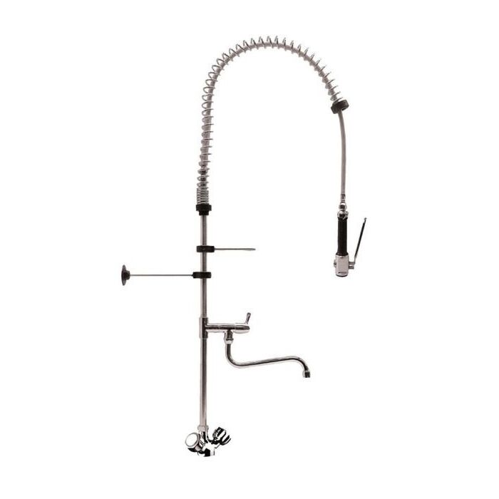 Voorspoeldouche met draaiknoppen en zwenkkraan 120cm, 120(h)cm