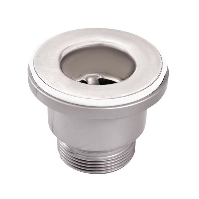 Koperen afvoerplug 3,8cm met verbindingsstuk en bevestigingsmoer