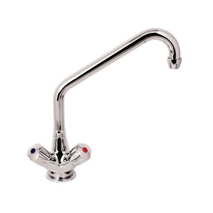 Heavy duty monobloc mengkraan met draaiknoppen en kraan van 25cm