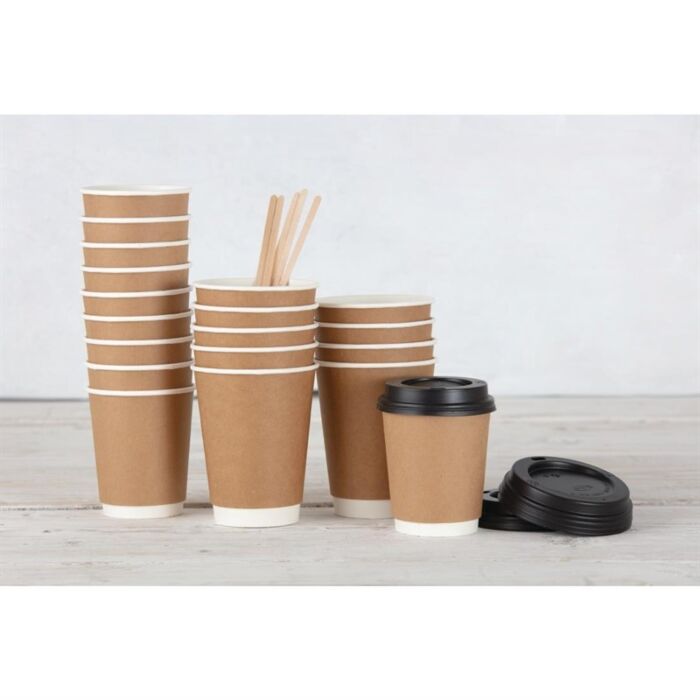 Fiesta deksel zwart voor Fiesta 340ml en 455ml koffiebekers (50 stuks)