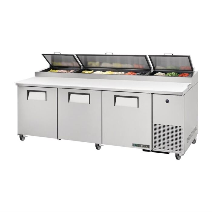 True TPP-93 3-deurs pizza werkbank, 113,8(h) x 236,9(b) x 82(d)cm, 230V