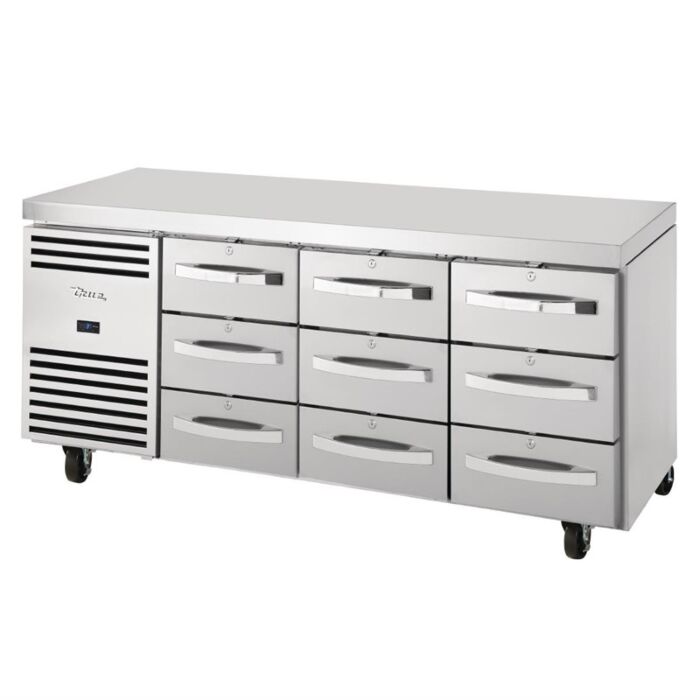 True TCR1/3 koelwerkbank 9 lades, 90(h) x 186,5(b) x 70(d)cm, 230V