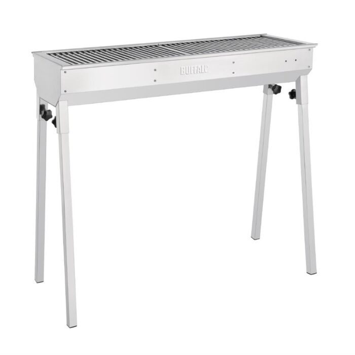 Buffalo RVS houtskoolbarbecue, 82(h) x 93(b) x 31,5(d)cm