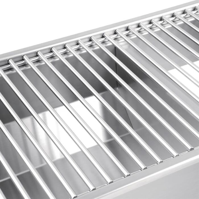 Buffalo RVS houtskoolbarbecue, 82(h) x 93(b) x 31,5(d)cm