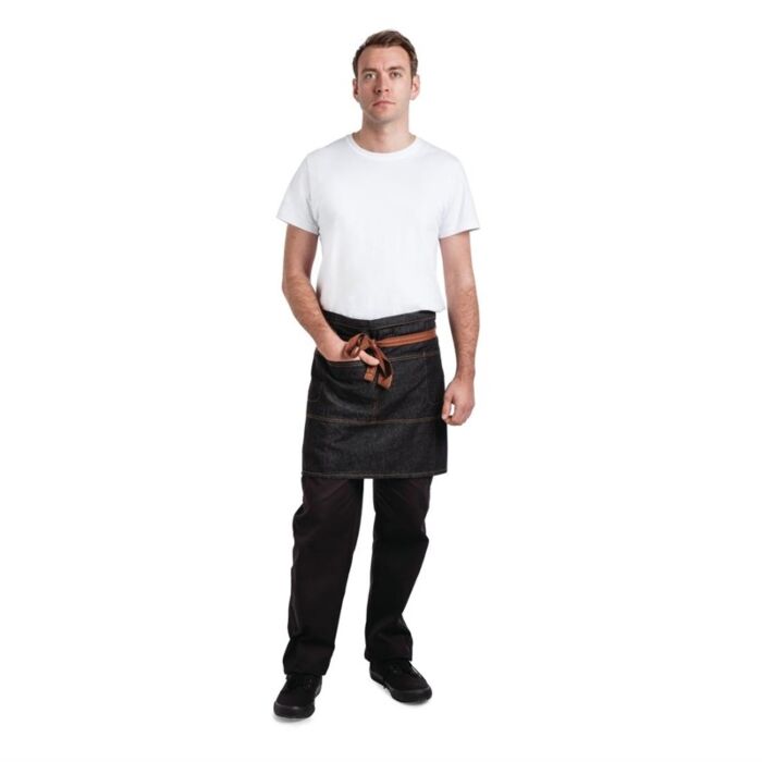 Chef Works Urban Memphis standaard sloof zwart, 48(l) x 72,5(b)cm