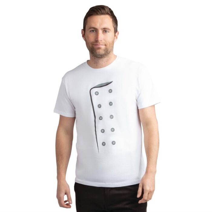 Chef print t-shirt wit L