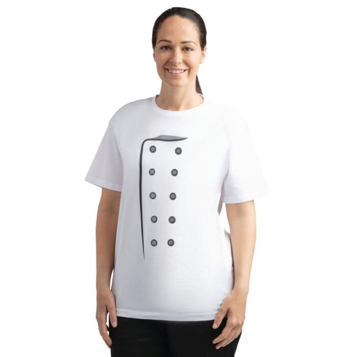 Chef print t-shirt wit L