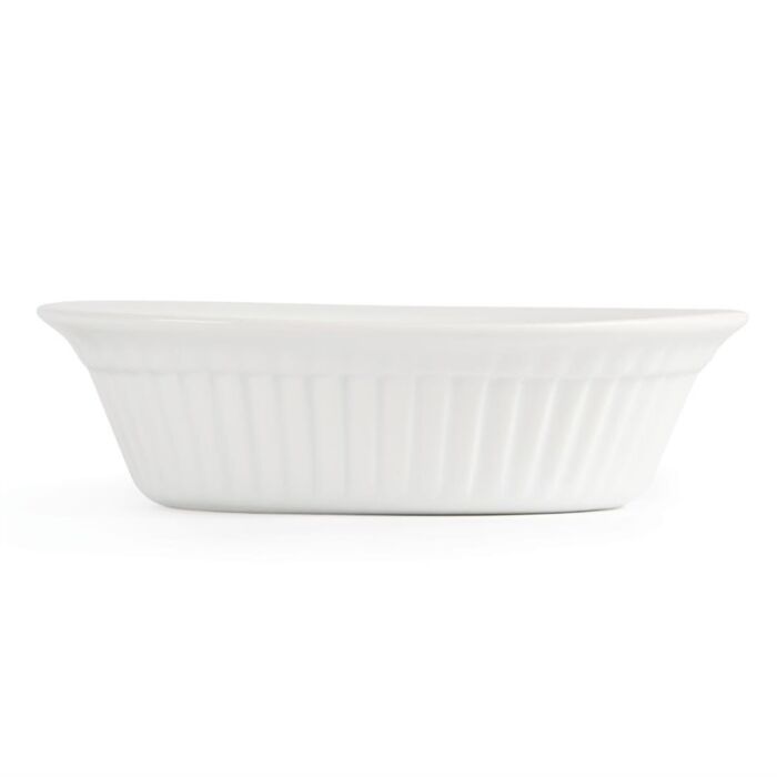 Olympia Whiteware ovale taartschaal 17cm, 4,6(h) x 17(b) x 13,3(d)cm