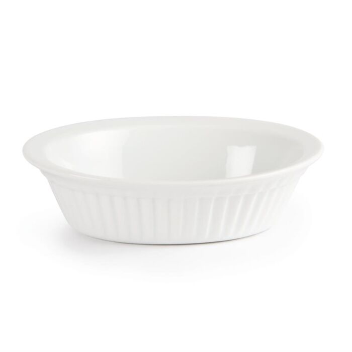 Olympia Whiteware ovale taartschaal 17cm, 4,6(h) x 17(b) x 13,3(d)cm