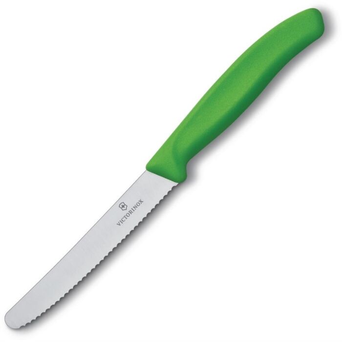 Victorinox gekarteld tomatenmes groen 11cm, 22(l)cm