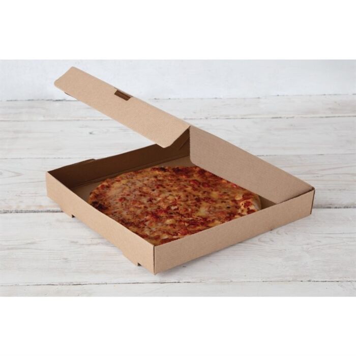 Fiesta Green composteerbare kartonnen pizzadoos 30cm, 4,6cm(h) x 31,1cm(b) x 31,1cm (plat)