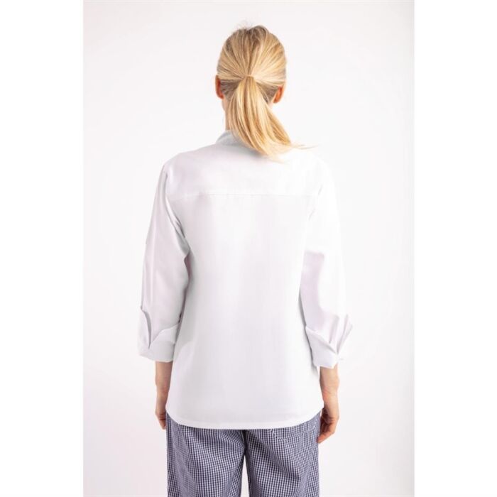 Whites Chicago unisex koksbuis lange mouw wit M, Borstomvang: 102-107cm