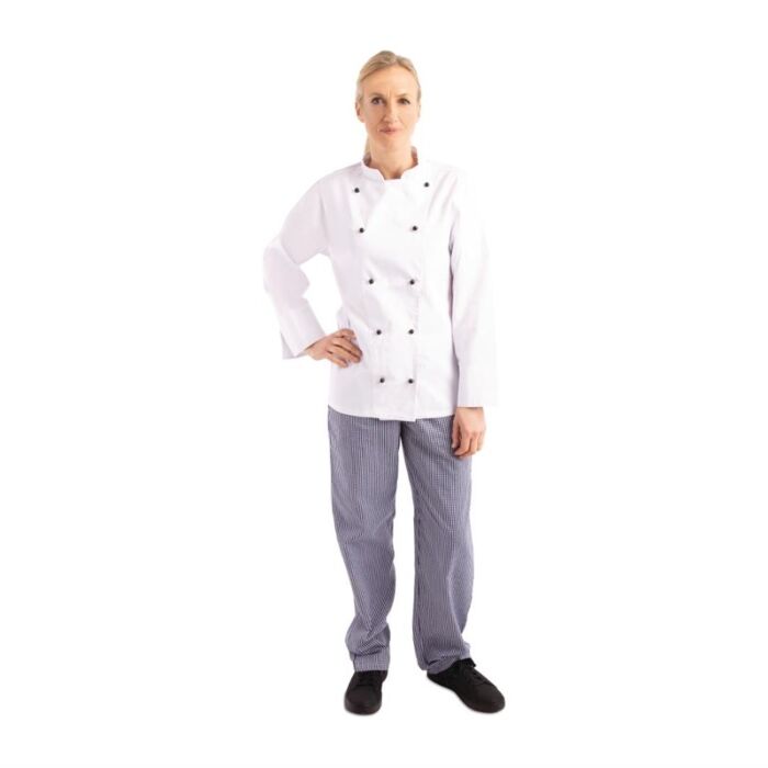 Whites Chicago unisex koksbuis lange mouw wit M, Borstomvang: 102-107cm